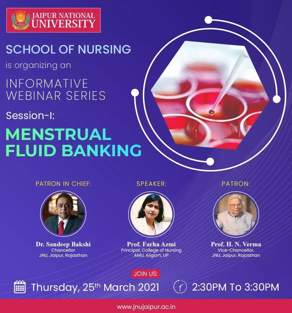 Informative Webinar on Menstrual Fluid Banking